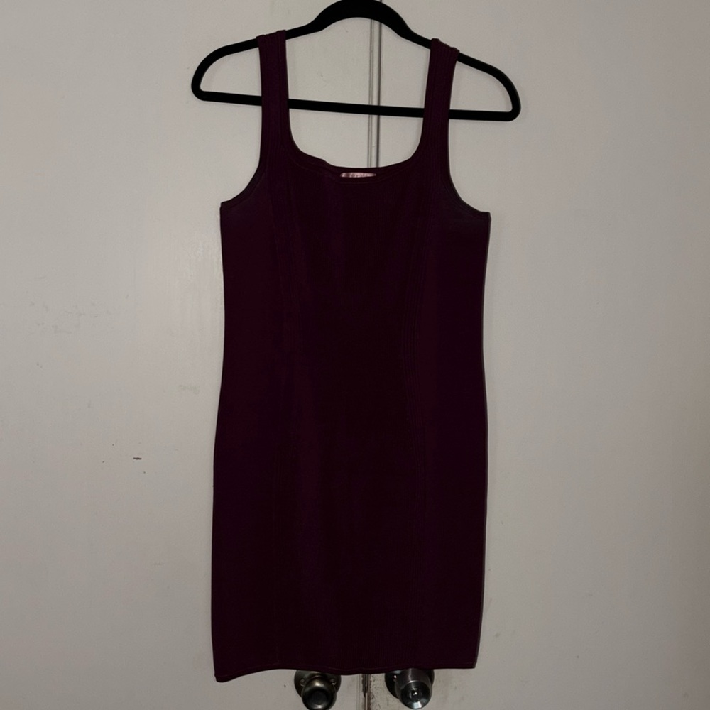 Guess Rich Burgundy Sleeveless Mini Dress